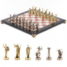 Шахматы &quot;Подвиги Геракла&quot; мрамор и креноид 36х36 см — hichess.ru - шахматы, нарды, настольные игры