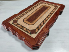 Нарды Орнамент из карельской березы и красного дерева, Ivan Romanov — hichess.ru - шахматы, нарды, настольные игры