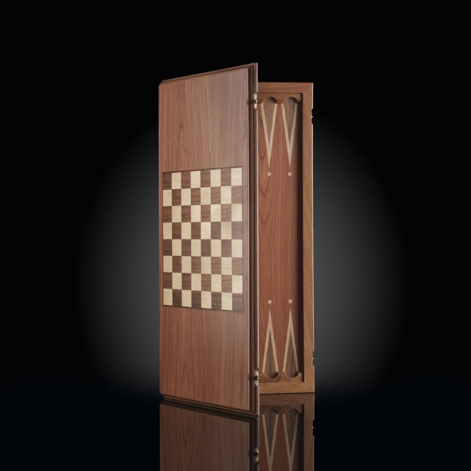 Нарды-шашки (два в одном) темная доска, мастерская Кадун фото 1 — hichess.ru - шахматы, нарды, настольные игры