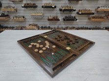 Нарды ручной работы из массива бука 60см Слон — hichess.ru - шахматы, нарды, настольные игры