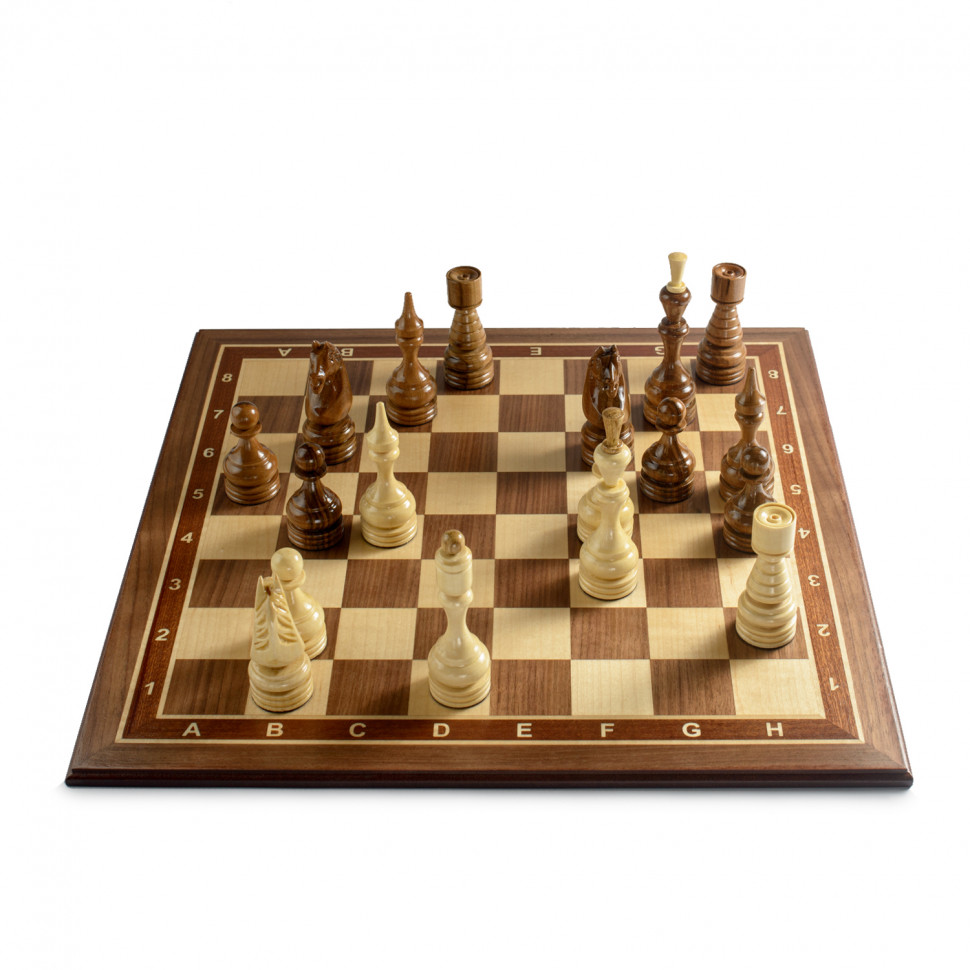 Шахматы Бастион американский орех люкс фото 1 — hichess.ru - шахматы, нарды, настольные игры