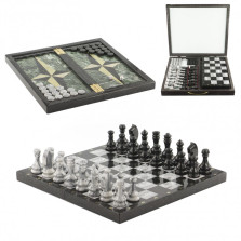 Шахматы шашки нарды 3 в 1 из змеевика №2 — hichess.ru - шахматы, нарды, настольные игры