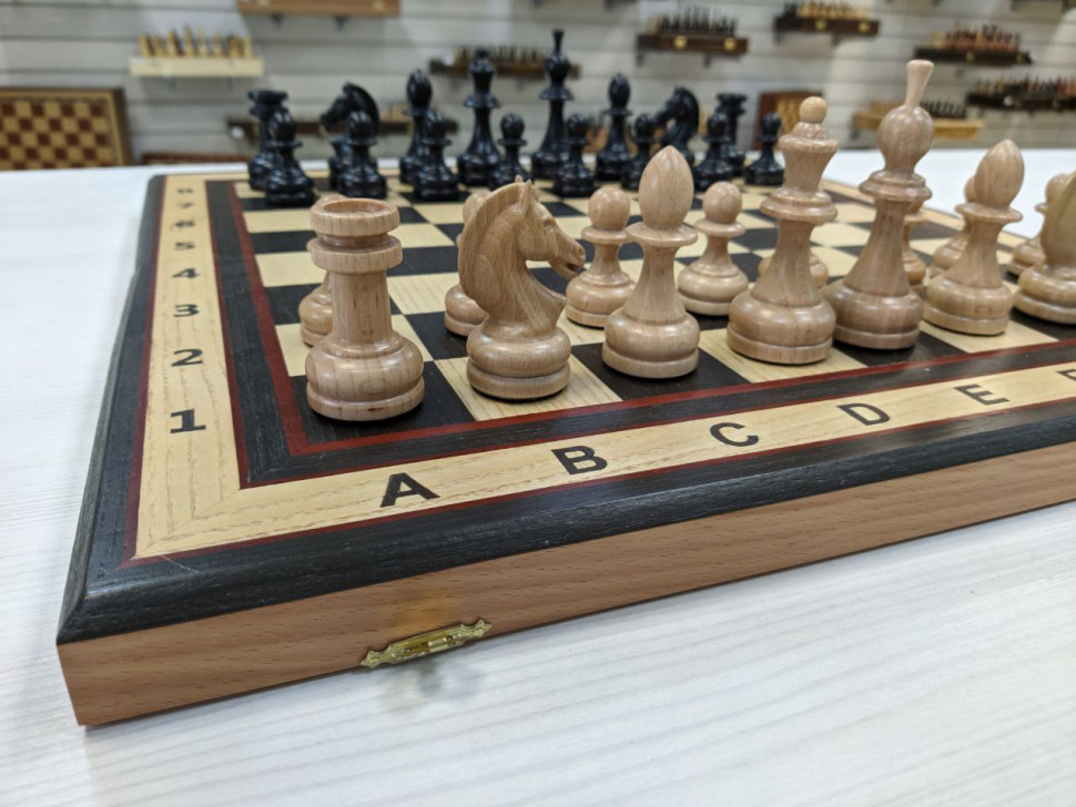 Шахматы турнирные 50 см с премиальными фигурами из бука фото 1 — hichess.ru - шахматы, нарды, настольные игры
