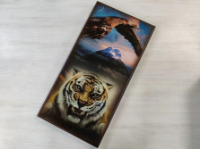 Нарды подарочные длинные деревянные Тигр и Орел большие 60 на 60 см — hichess.ru - шахматы, нарды, настольные игры