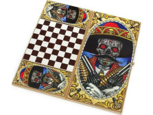 Нарды деревянные подарочные Калавера с полем для шашек — hichess.ru - шахматы, нарды, настольные игры