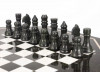 Шахматный стол с каменными фигурами мрамор змеевик 60х60х62 мм фото 2 — hichess.ru - шахматы, нарды, настольные игры