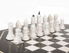 Шахматный стол с каменными фигурами мрамор змеевик 60х60х62 мм фото 3 — hichess.ru - шахматы, нарды, настольные игры