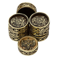 Набор фишек для нард 2 Герба&quot; с бронзой 209, Haleyan&quot; — hichess.ru - шахматы, нарды, настольные игры