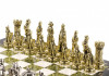 Шахматы подарочные "Рыцари" 44х44 см из мрамора и змеевика фото 4 — hichess.ru - шахматы, нарды, настольные игры