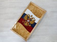 Нарды &quot;Герб России&quot;, карельская береза, Ivan Romanov — hichess.ru - шахматы, нарды, настольные игры