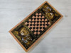 Нарды деревянные Львы большие 60 на 60 см фото 2 — hichess.ru - шахматы, нарды, настольные игры