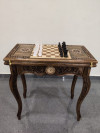 Шахматный стол с нардами резной Hachatyr фото 1 — hichess.ru - шахматы, нарды, настольные игры