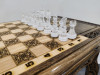 Шахматный стол с нардами резной Hachatyr фото 3 — hichess.ru - шахматы, нарды, настольные игры