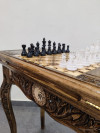 Шахматный стол с нардами резной Hachatyr фото 6 — hichess.ru - шахматы, нарды, настольные игры