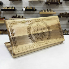 Нарды подарочные массив ореха большие светлые &mdash; hichess.ru - шахматы, нарды, настольные игры