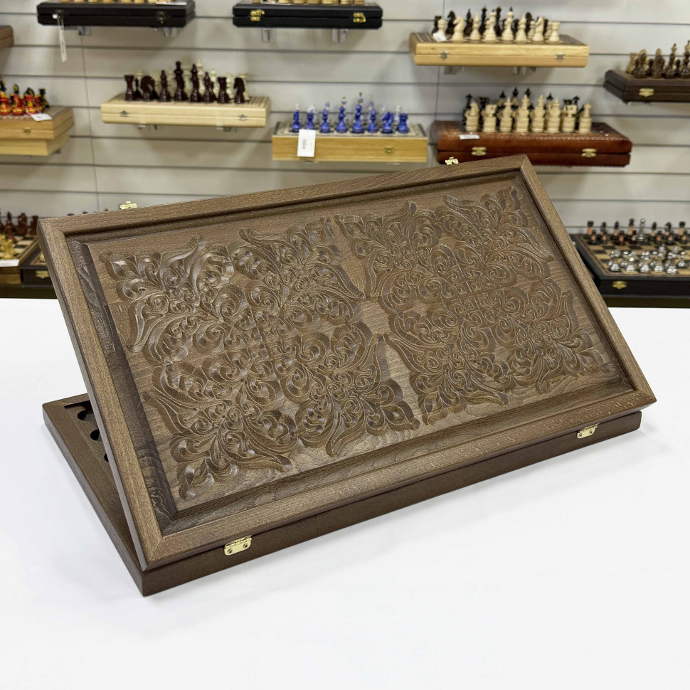 Нарды резные Орнамент фото 1 &mdash; hichess.ru - шахматы, нарды, настольные игры