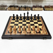 Шахматы турнирные с утяжелением черное дерево, дуб — hichess.ru - шахматы, нарды, настольные игры
