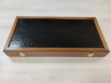 Нарды подарочные из экокожи черные средние 50 на 50 см — hichess.ru - шахматы, нарды, настольные игры