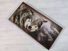 Нарды деревянные подарочные Волчий оскал средние 50 см — hichess.ru - шахматы, нарды, настольные игры