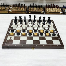 Набор шахматы нарды шашки венге серебро 40 см — hichess.ru - шахматы, нарды, настольные игры