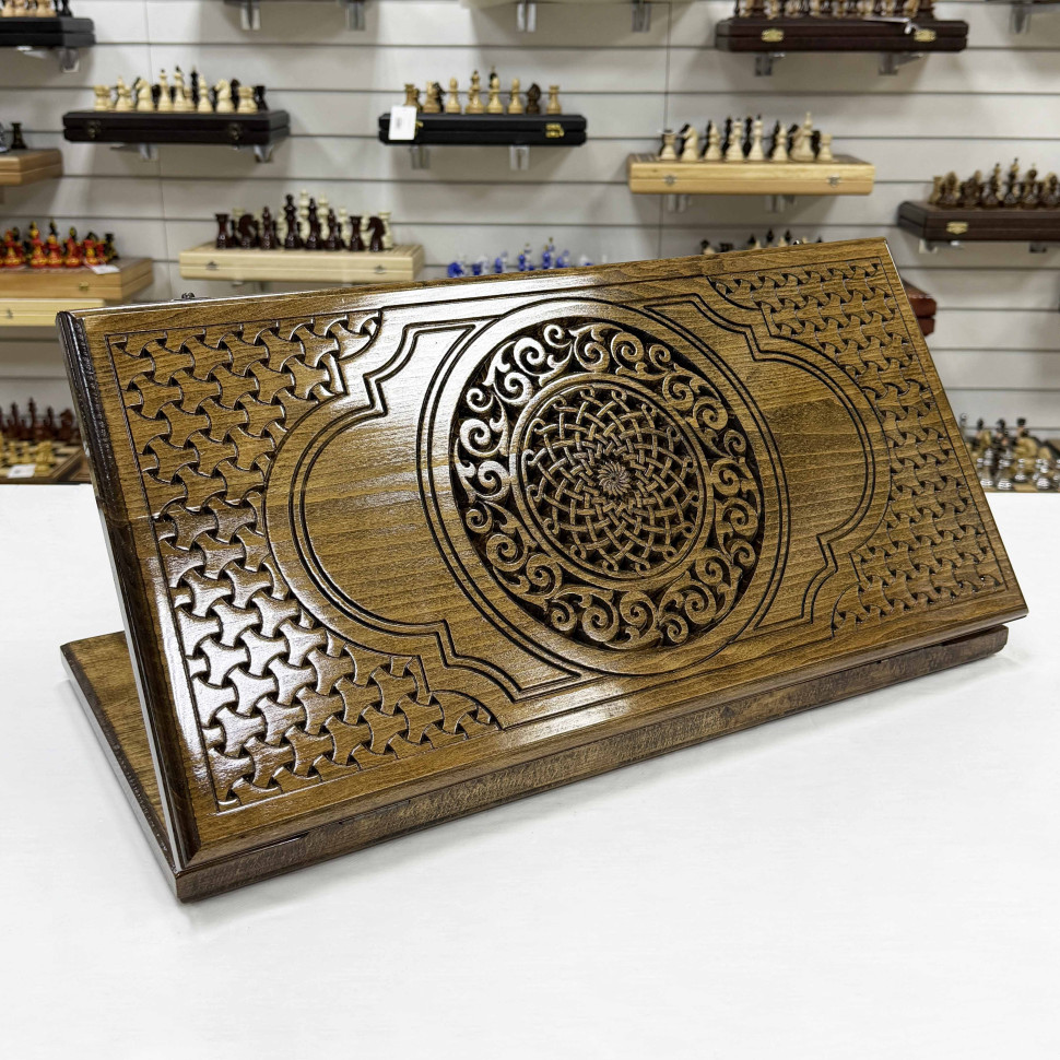 Нарды эксклюзивные из массива бука Античные большие фото 1 &mdash; hichess.ru - шахматы, нарды, настольные игры