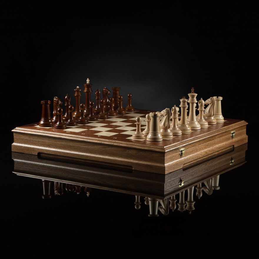 Шахматы Стаунтон Фаворит тёмная доска фото 1 — hichess.ru - шахматы, нарды, настольные игры