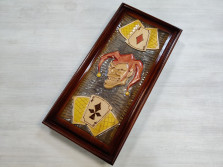 Нарды резные Джокер большие ручная работа — hichess.ru - шахматы, нарды, настольные игры