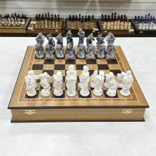 Шахматы подарочные дуб русские сказки — hichess.ru - шахматы, нарды, настольные игры