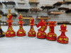 Шахматные фигуры ручной работы Хохлома презент фото 3 — hichess.ru - шахматы, нарды, настольные игры