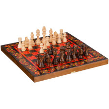 Шахматы нарды шашки Хохлома — hichess.ru - шахматы, нарды, настольные игры