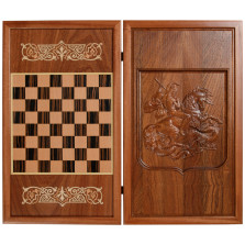 Нарды Георгий Победоносец махагон — hichess.ru - шахматы, нарды, настольные игры