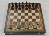 Шахматный ларец подарочный из мореного дуба Антик с резными фигурами с утяжелением фото 5 — hichess.ru - шахматы, нарды, настольные игры