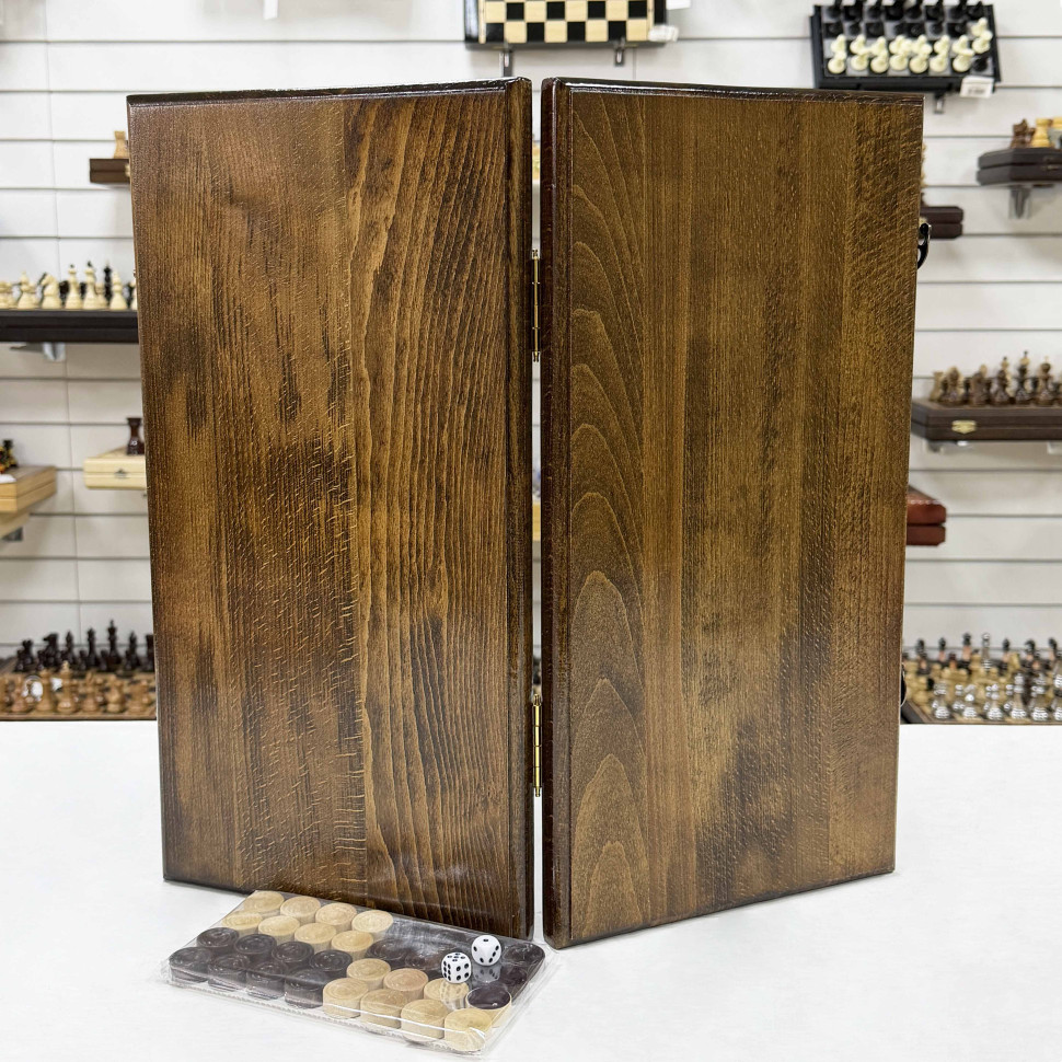 Нарды деревянные из массива бука Традиционные 50 см фото 1 &mdash; hichess.ru - шахматы, нарды, настольные игры