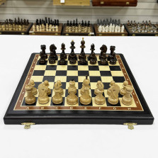 Подарочные шахматы из моренного дуба с резными фигурами граб &mdash; hichess.ru - шахматы, нарды, настольные игры