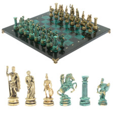 Шахматы подарочные Римские воины патина 44 см змеевик — hichess.ru - шахматы, нарды, настольные игры