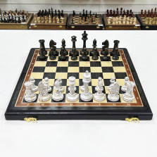 Шахматы эксклюзивные мореный дуб кракелюр черное золото — hichess.ru - шахматы, нарды, настольные игры