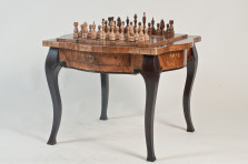 Шахматный стол с нардами эксклюзивный Рыбы в пруду — hichess.ru - шахматы, нарды, настольные игры