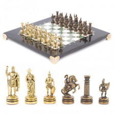 Шахматы &quot;Римляне&quot; мрамор офиокальцит 28х28 см №1 — hichess.ru - шахматы, нарды, настольные игры