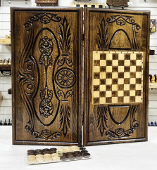 Нарды деревянные резные Орнамент-1 60 см, Artash — hichess.ru - шахматы, нарды, настольные игры