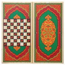 Нарды+Шашки Зеленый узор средние — hichess.ru - шахматы, нарды, настольные игры