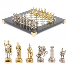 Шахматы &quot;Римляне&quot; мрамор офиокальцит 28х28 см №2 — hichess.ru - шахматы, нарды, настольные игры