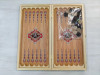 Нарды деревянные подарочные с цветным рисунком Синий узор средние 50 см фото 5 — hichess.ru - шахматы, нарды, настольные игры