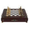 Шахматы каменные в деревянном ларце Римские  фото 2 — hichess.ru - шахматы, нарды, настольные игры