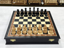 Шахматы подарочные в ларце Стародворянские из дуба — hichess.ru - шахматы, нарды, настольные игры