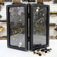 Нарды стеклянные эксклюзивные Азарт 60 см &mdash; hichess.ru - шахматы, нарды, настольные игры