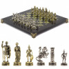 Шахматы "Римские воины" 28х28 см из змеевика фото 1 — hichess.ru - шахматы, нарды, настольные игры