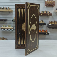 Нарды деревянные Лев подарочные большие — hichess.ru - шахматы, нарды, настольные игры