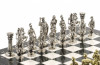 Шахматы с металлическими фигурами "Римские воины" доска камень 44х44 см фото 3 — hichess.ru - шахматы, нарды, настольные игры