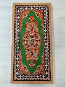 Нарды классические Зеленый узор большие 60 на 60 см — hichess.ru - шахматы, нарды, настольные игры