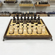 Шахматы нескладные дуб с резными фигурами — hichess.ru - шахматы, нарды, настольные игры